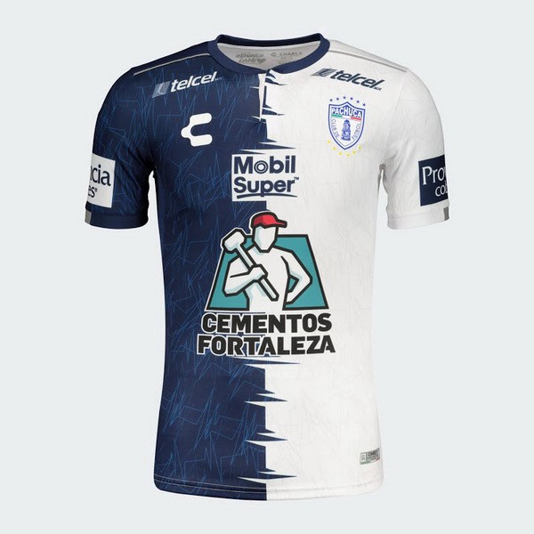 Tailandia Camiseta Pachuca 1ª 2019 2020 Azul Blanco